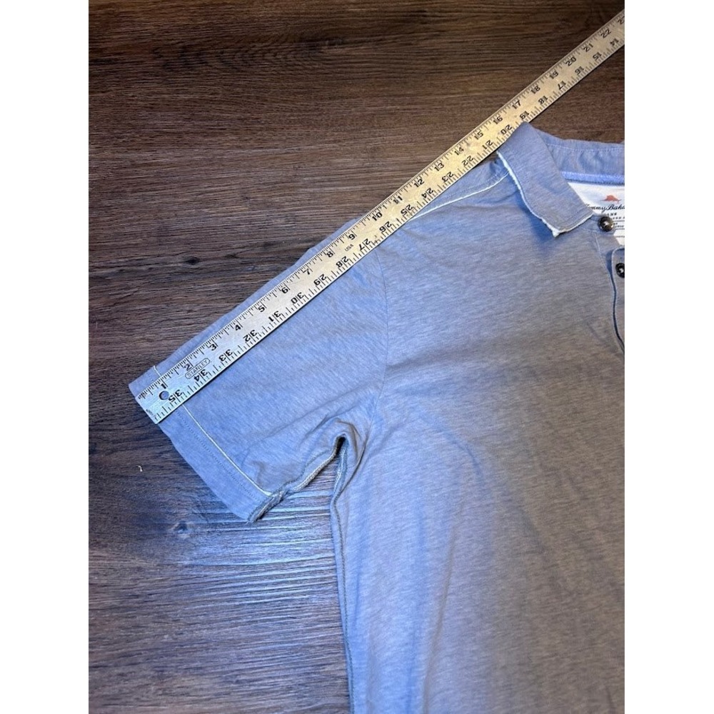 Tommy Bahama Jeans Mens Polo Shirt Gray Island Modern Fit M Short Sleeve - Picture 7 of 9